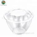 Στρογγυλό πλαστικό Pet Plastic Velyclacable Clear Food Container